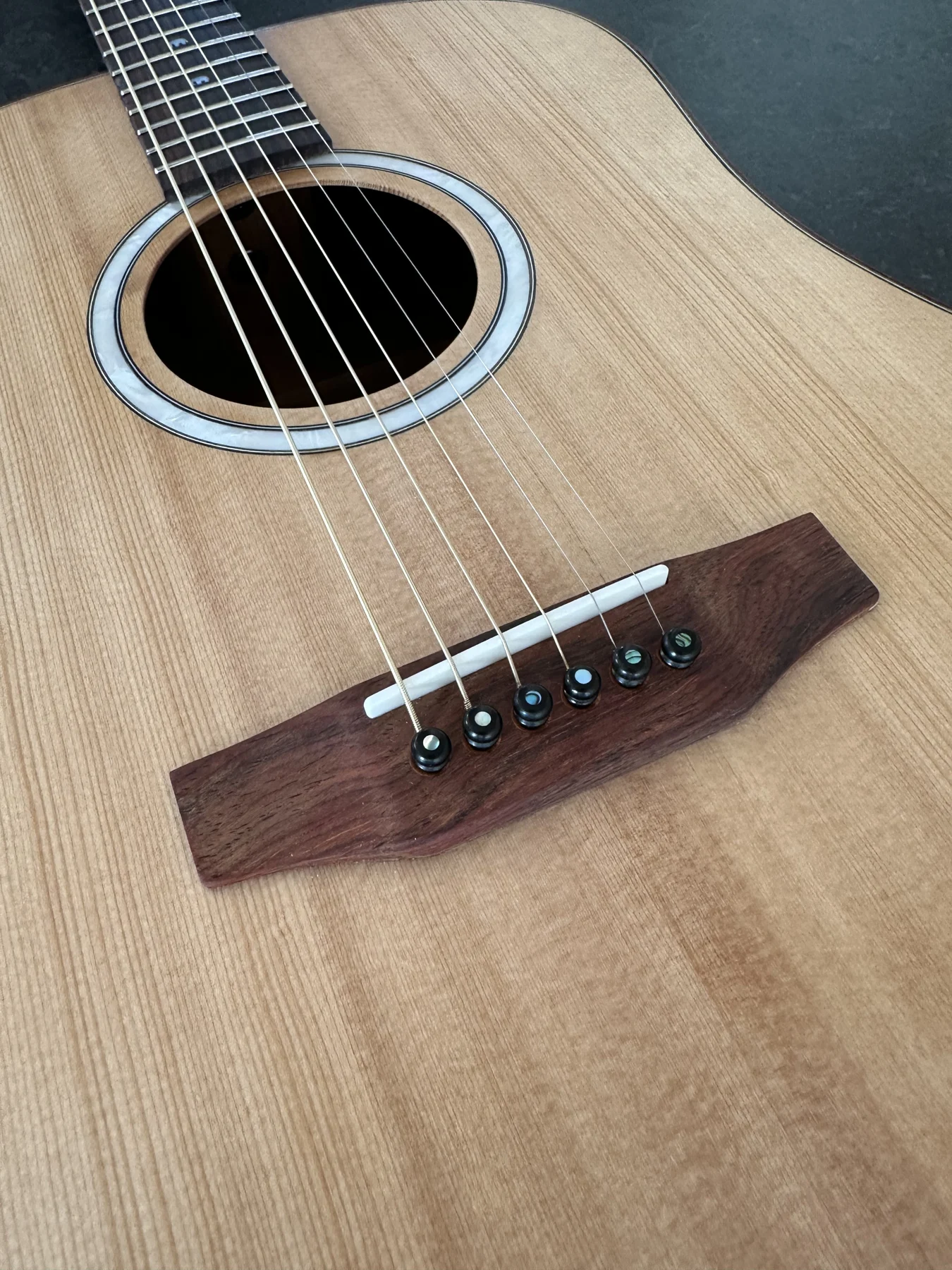 Soundboard and bridge