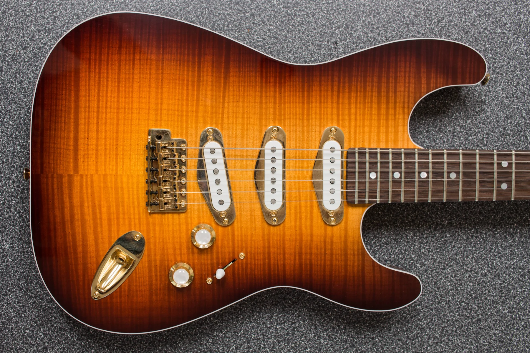 Sunburst electric guitar