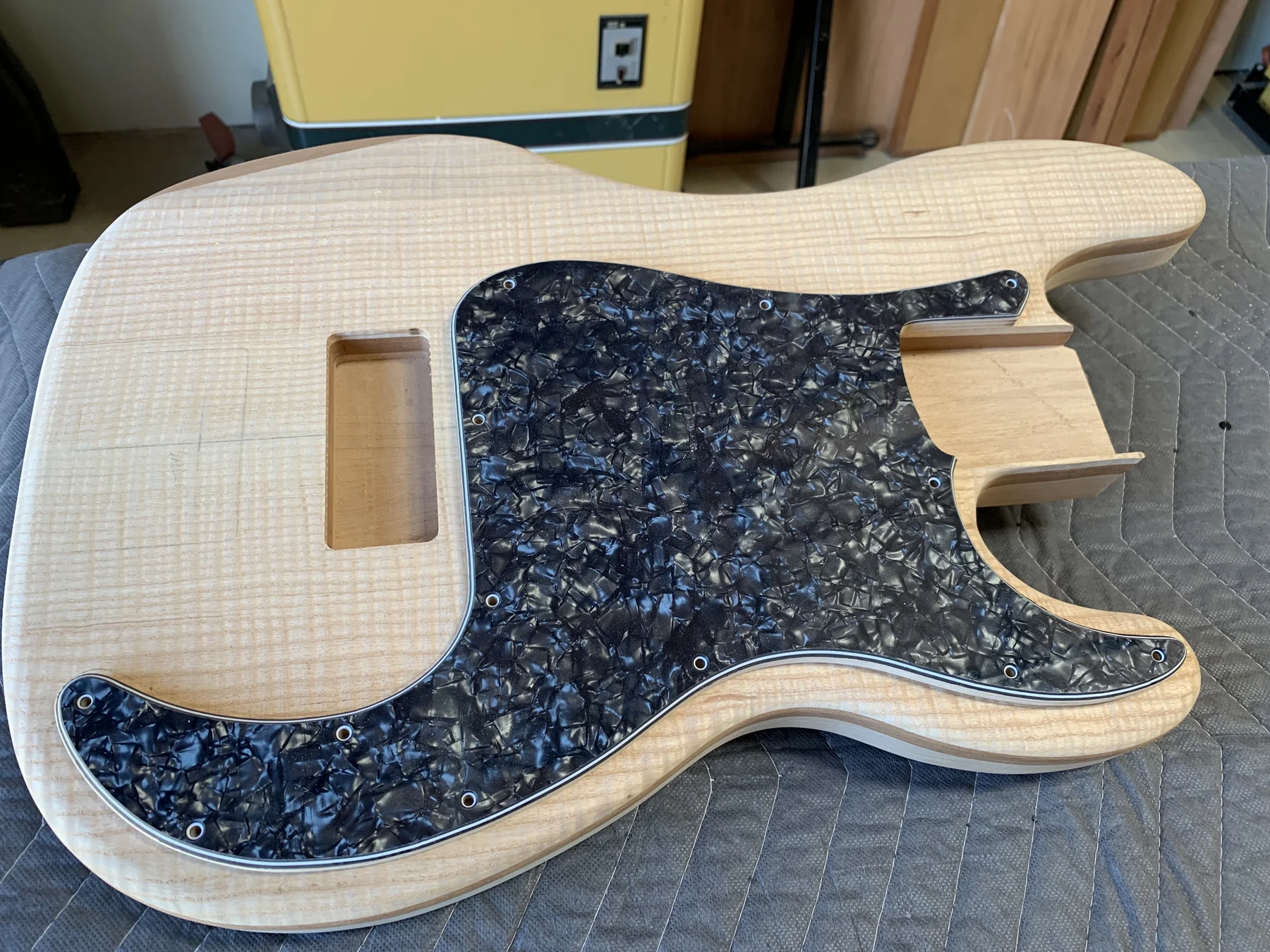 Fitting the neck and pickguard
