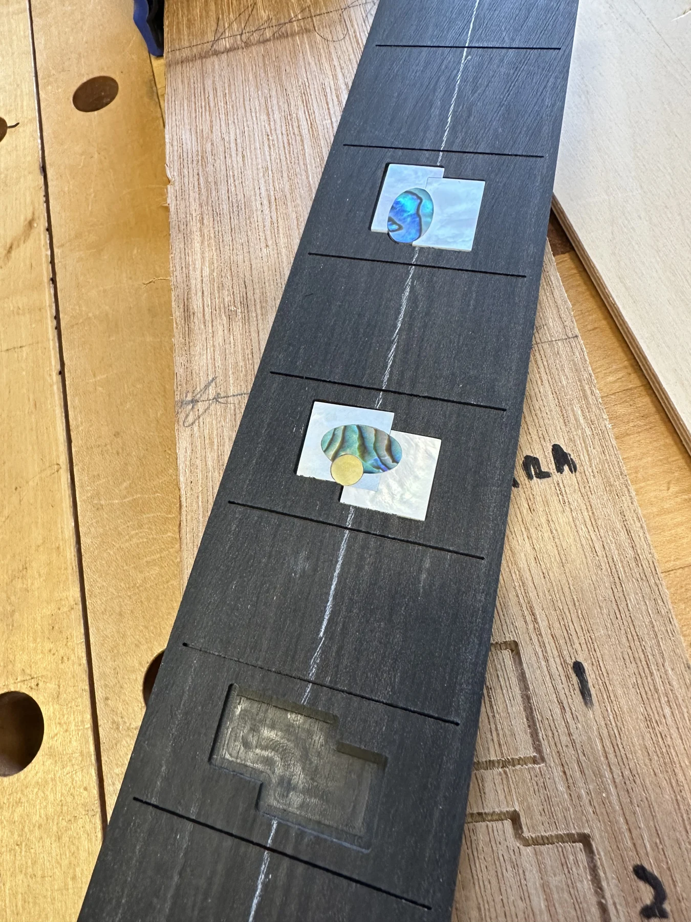 Fretboard inlay detail